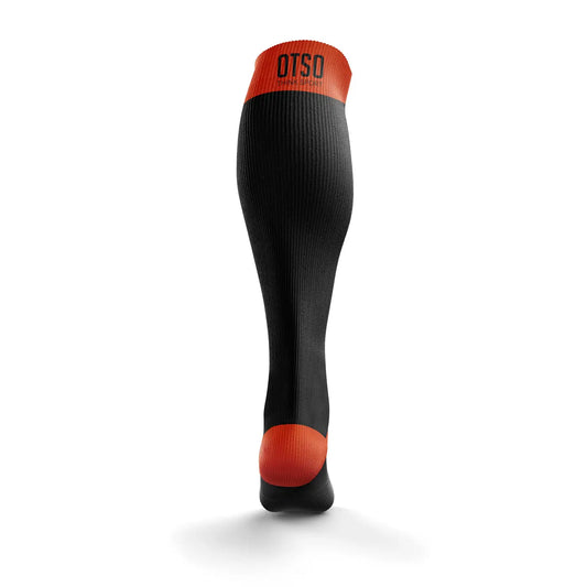 Chaussettes multisports Recovery noires et orange fluo