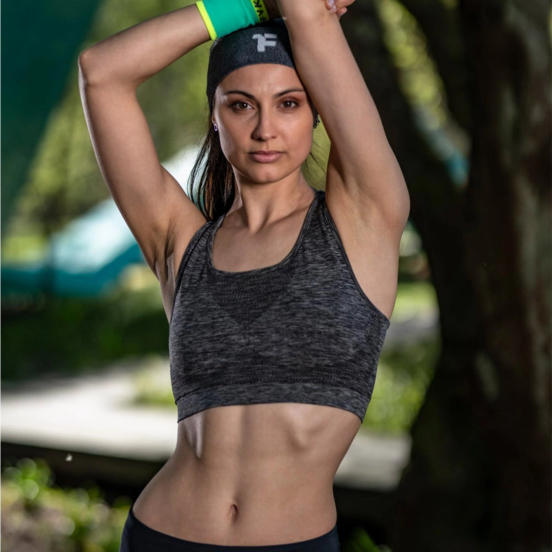 Bandeau Boost Black Melange FYKE