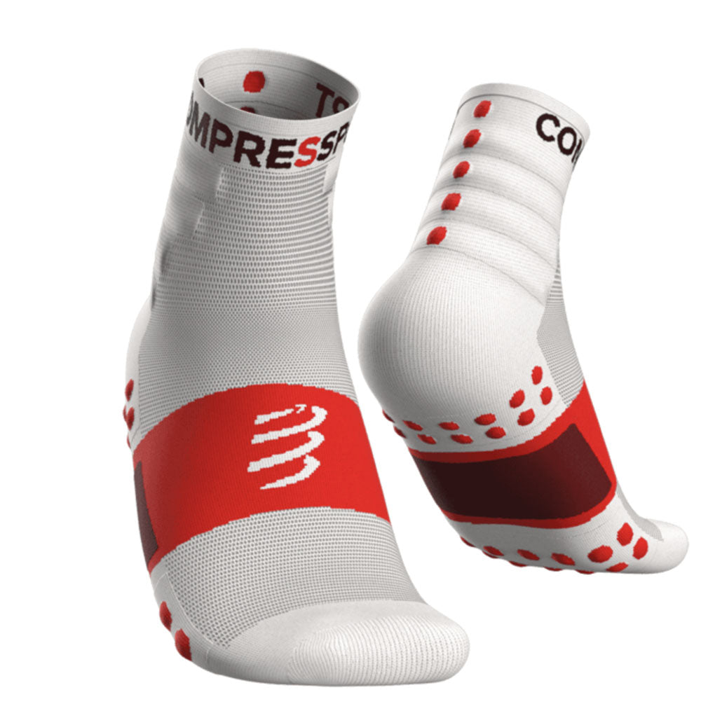 Compressport RUN TRAINING 3D DOTS SOCKS White