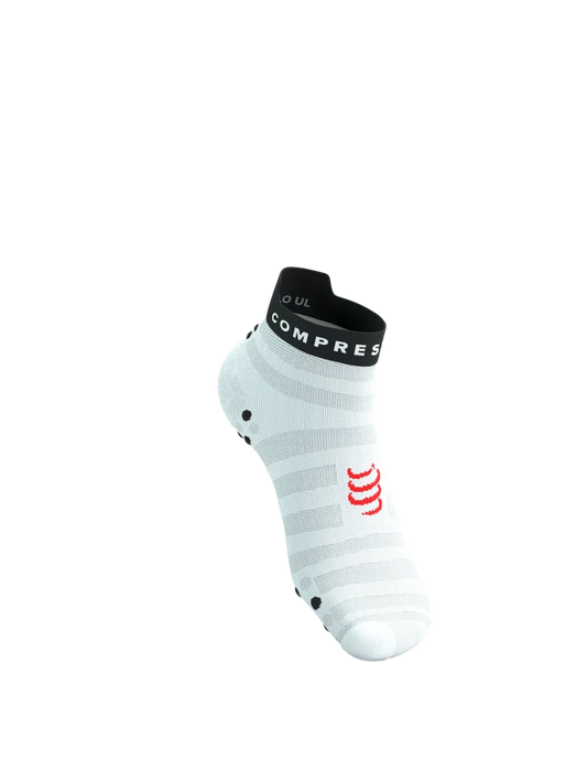 Compressport PRO RACING SOCKS V4.0 ULTRALIGHT RUN LOW WHITE/FLUO RED/BLACK