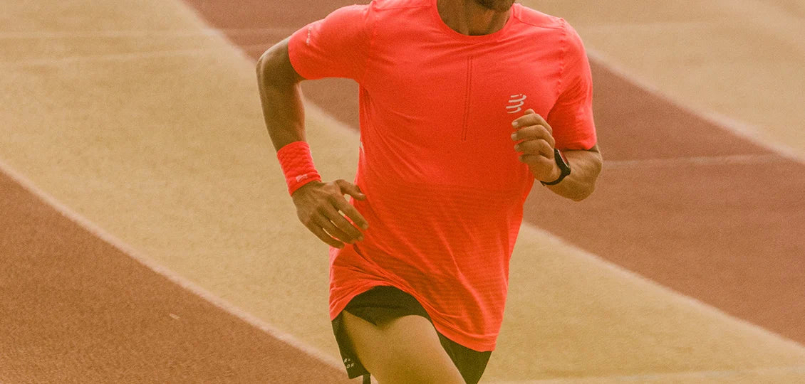 Compressport Sweatbands 3D.Dots - Fluo Red/White