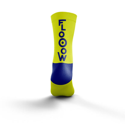Chaussettes Multisport Medium Cut - Flooow jaune fluo & bleu électrique OTSO