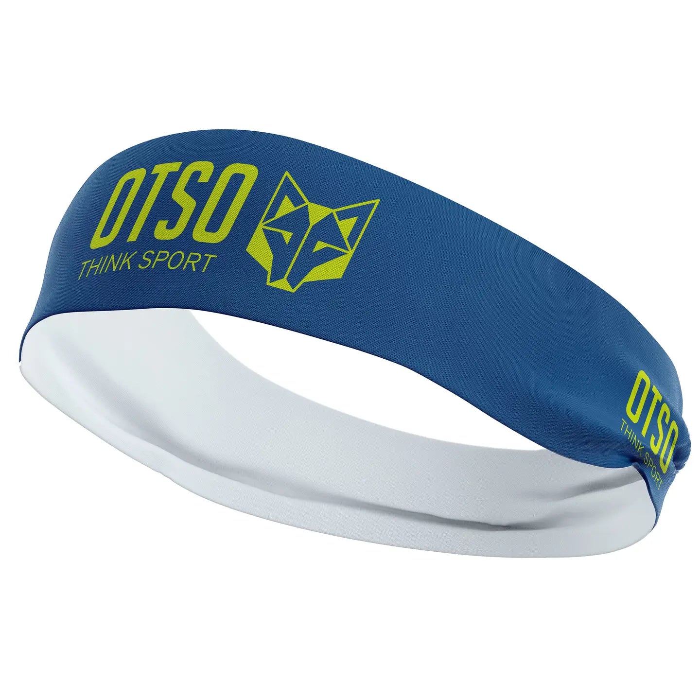 Serre-tête OTSO Sport Bleu électrique/jaune fluo 10 cm