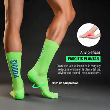 Chaussette de Running Haute Vert PODOKS