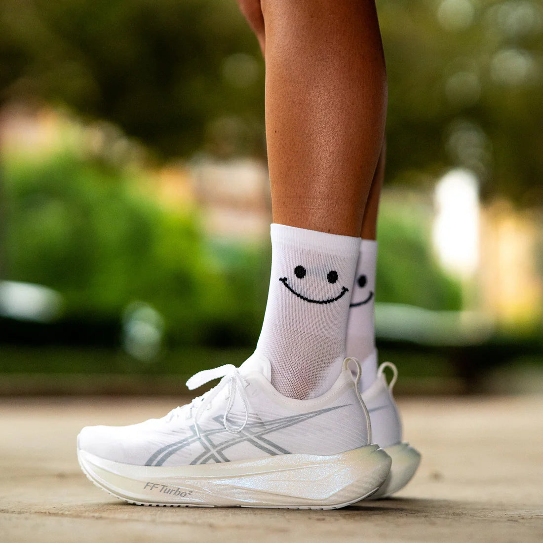 HAPPY MODE WHITE - CALCETÍN RUN ULTRALIGHT SPORKS