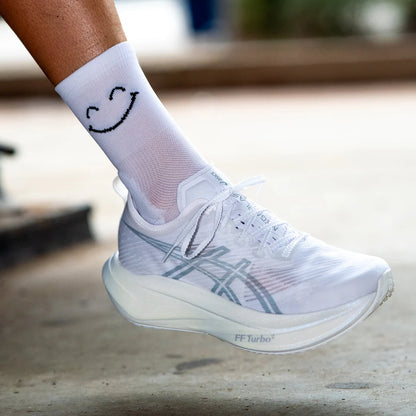 HAPPY MODE WHITE - CALCETÍN RUN ULTRALIGHT SPORKS