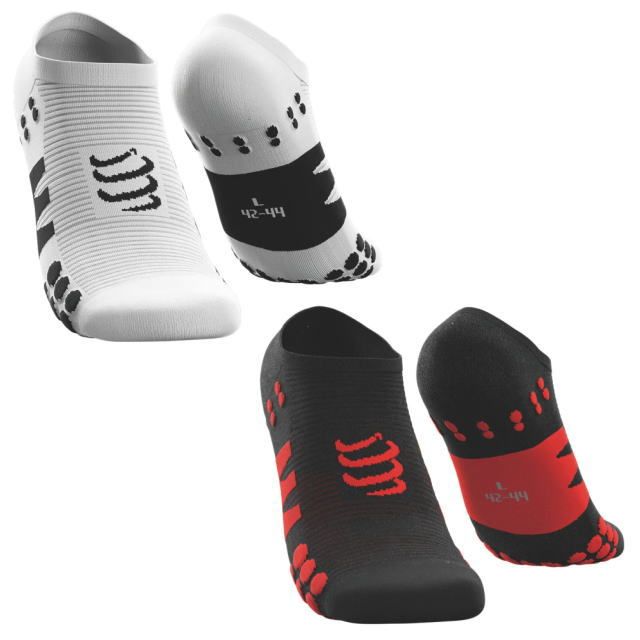 Compressport No Show Socks - white/black