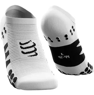 Compressport No Show Socks - white/black