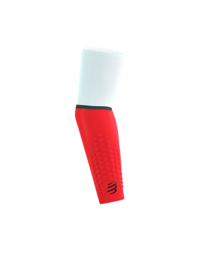 Compressport Manchons de compression / Armforce Ultralight - Blanc/Rouge fluo