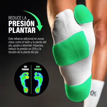 Chaussette de Running Haute Blanc PODOKS
