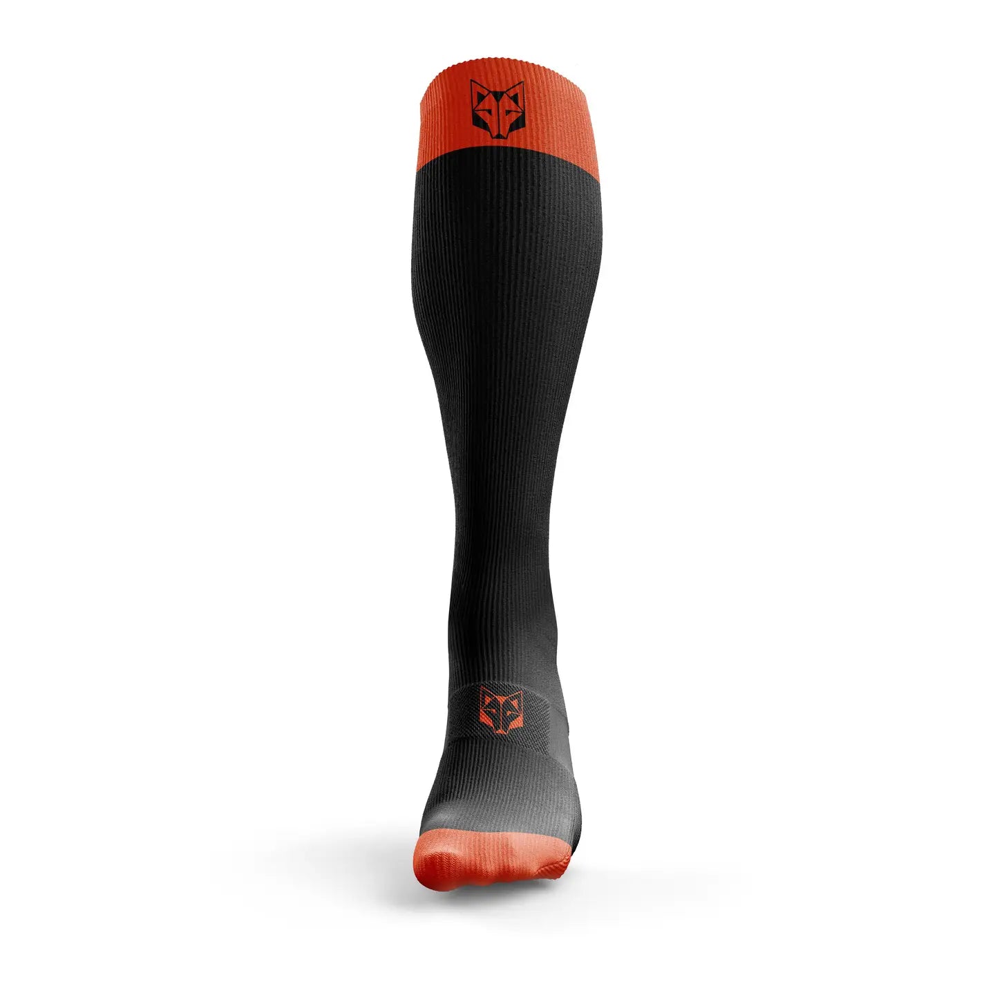Chaussettes multisports Recovery noires et orange fluo
