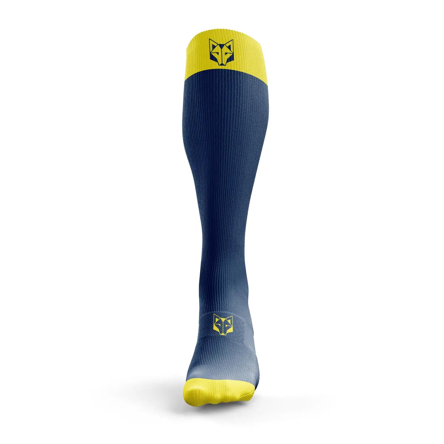 Chaussettes multisports Recovery bleu marine et jaune OTSO
