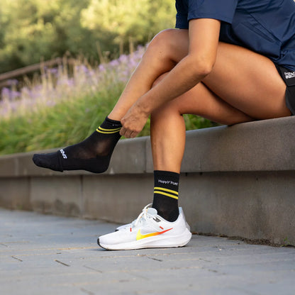 HAPPY RUN BLACK - RUN ULTRALIGHT SOCKS  SPORKS