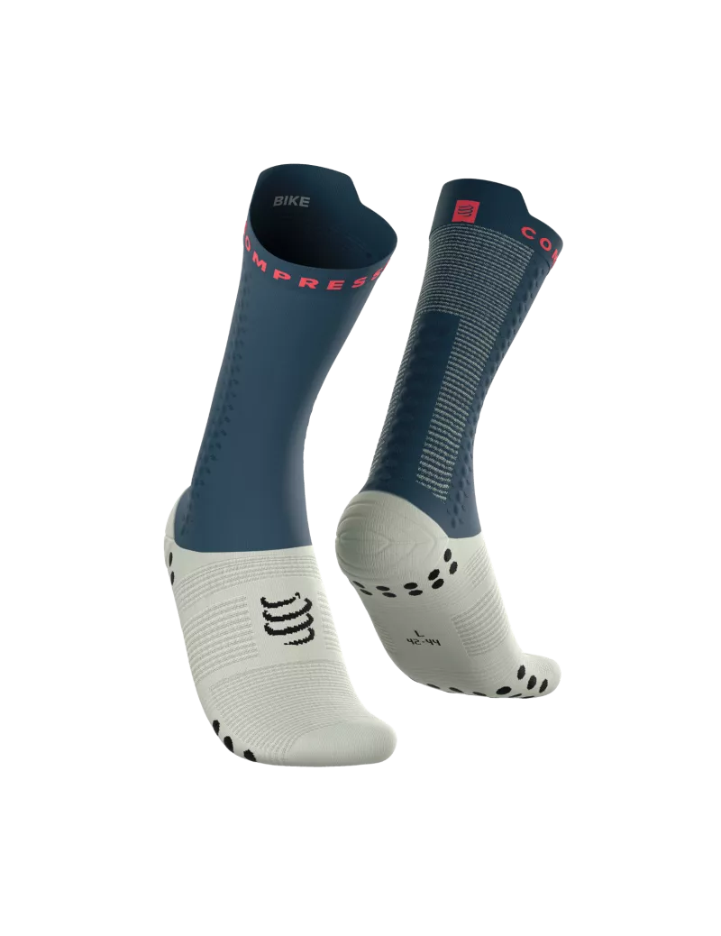 Compressport Bike PRO RACING SOCKS V4.0 Beu/vert aqua/ fluo red