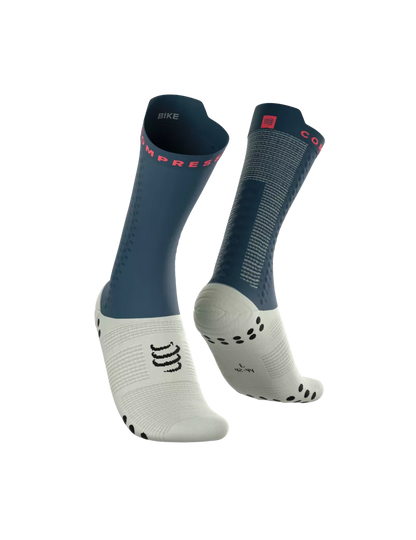 Compressport Bike PRO RACING SOCKS V4.0 Beu/vert aqua/ fluo red