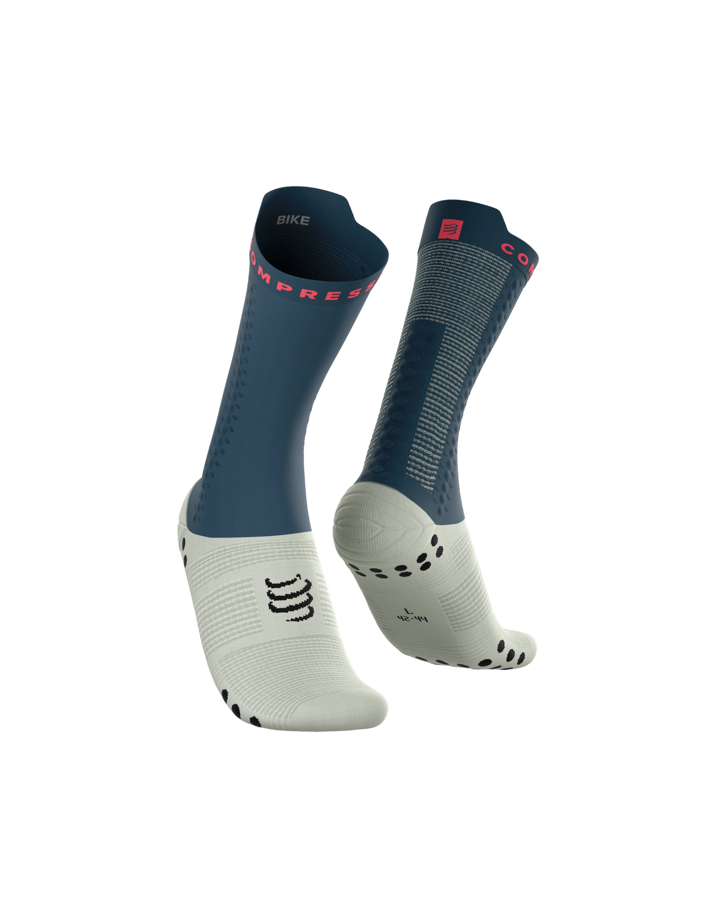 Compressport Bike PRO RACING SOCKS V4.0 Beu/vert aqua/ fluo red