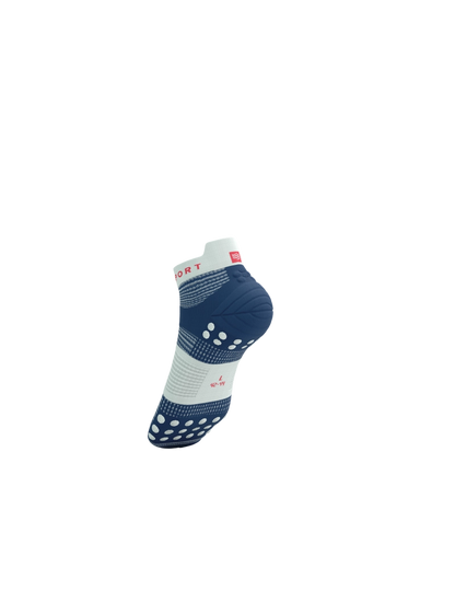 Compressport Pro Racing Socks v4.0 Ultralight Run Low - Bleu Blanc