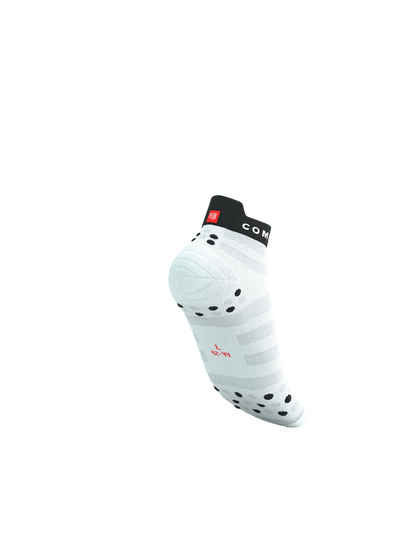 Compressport PRO RACING SOCKS V4.0 ULTRALIGHT RUN LOW WHITE/FLUO RED/BLACK