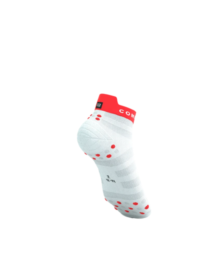 Compressport PRO RACING SOCKS V4.0 ULTRALIGHT RUN LOW WHITE/FLUO RED/BLACK