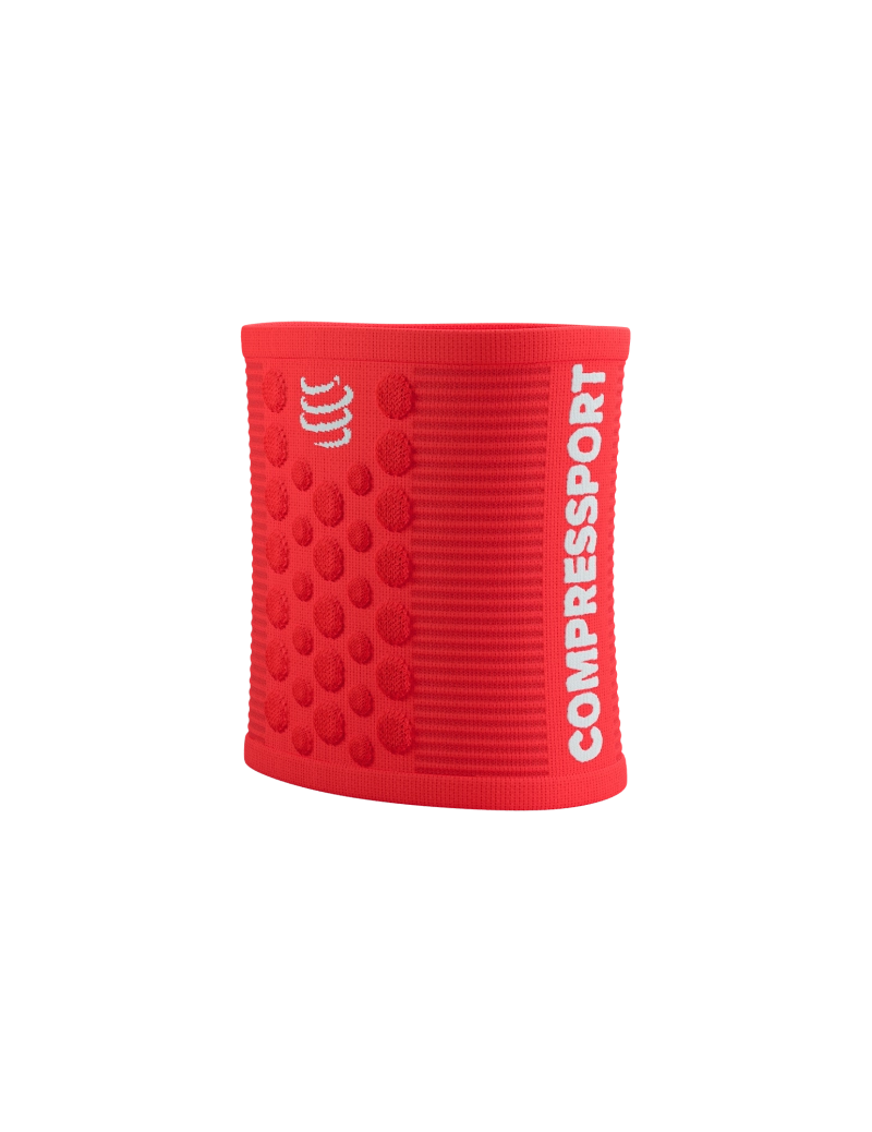 Compressport Sweatbands 3D.Dots - Fluo Red/White