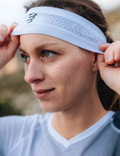 Compressport  Thin Headband On/Off - White
