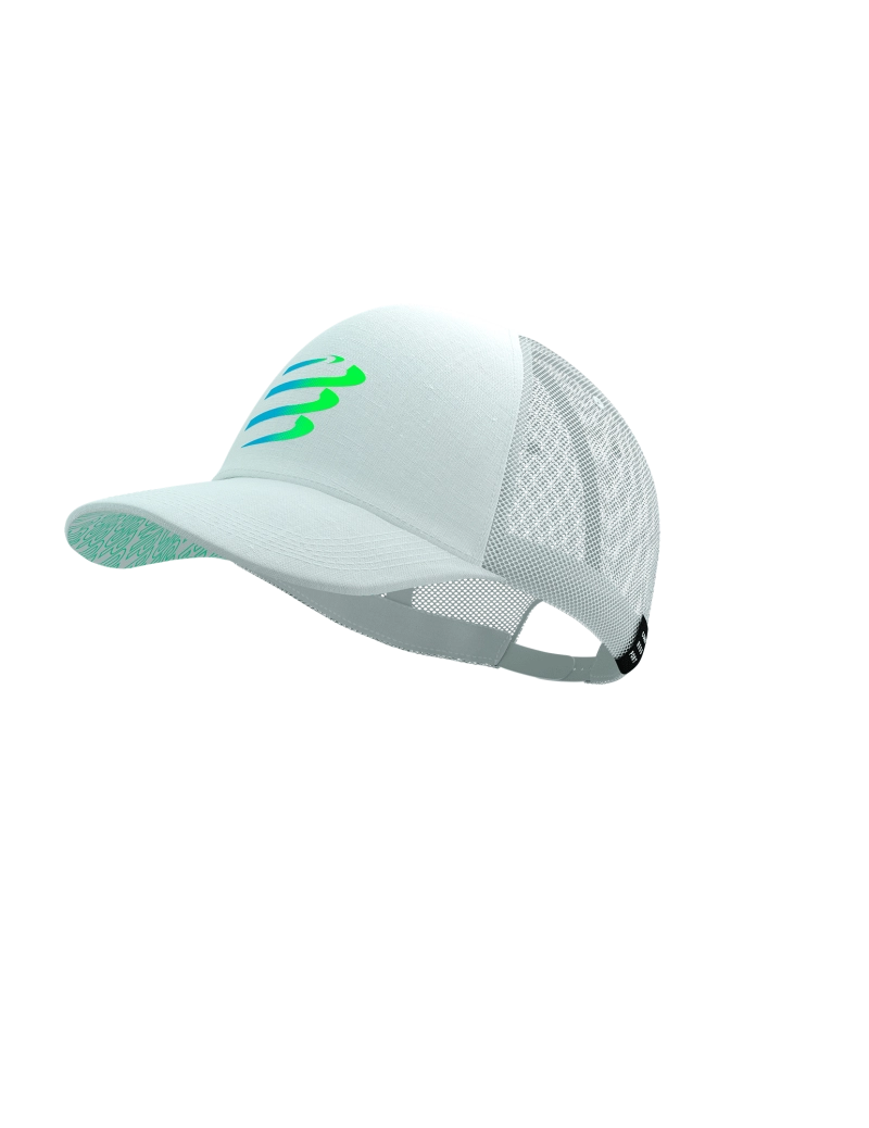 Compressport Trucker Cap - Star - White/Blue/Green