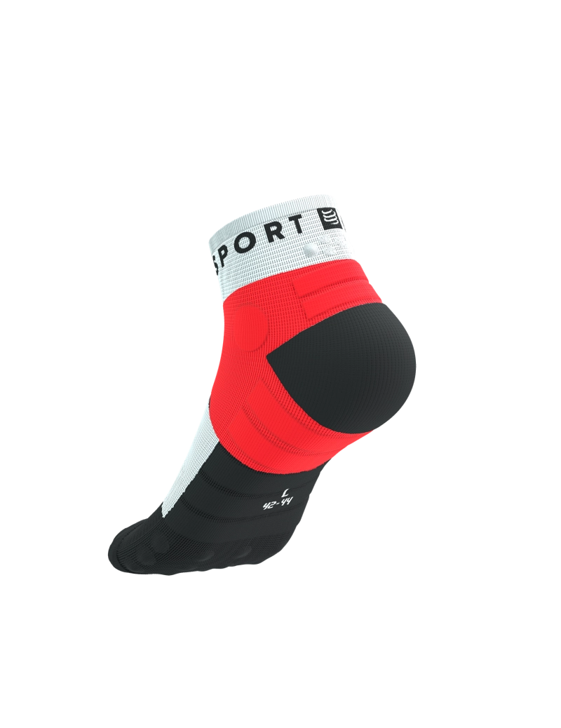 Ultra Trail Low Socks - Fluo Red/White  low-cut ultra trail running socks