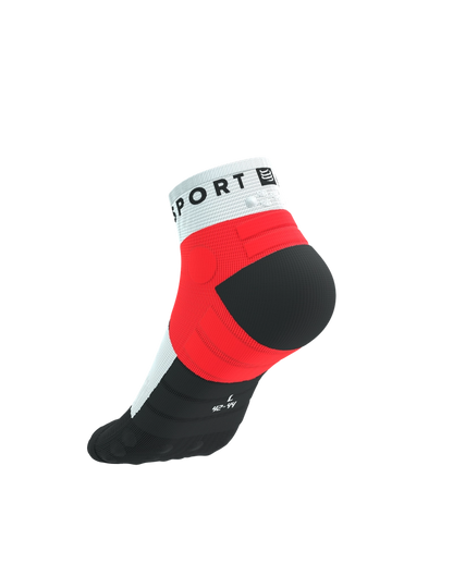 Ultra Trail Low Socks - Fluo Red/White  low-cut ultra trail running socks